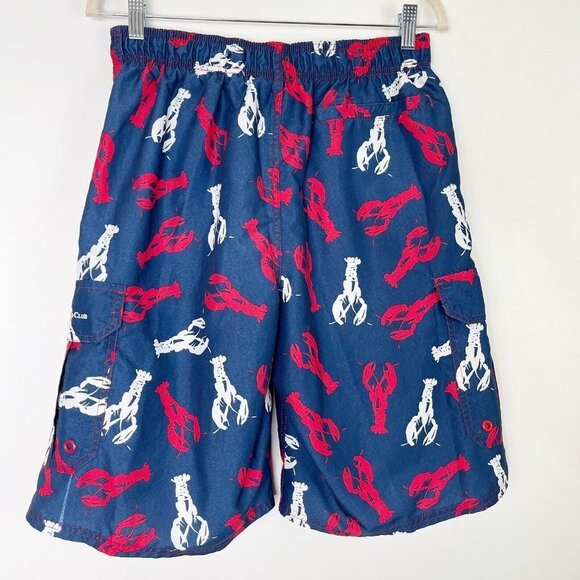 Beverly Hills Polo Club Swim Trunks Mens Size Medium Lined Lobster Print - Picture 6 of 8